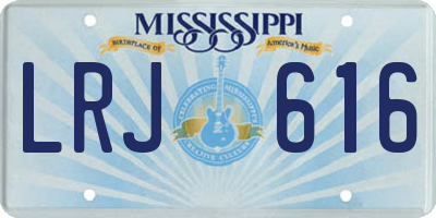 MS license plate LRJ616