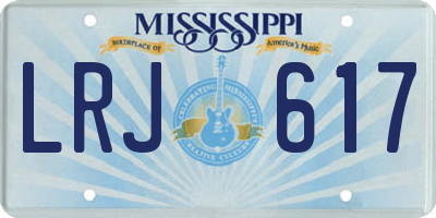 MS license plate LRJ617