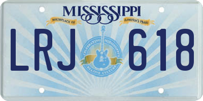 MS license plate LRJ618