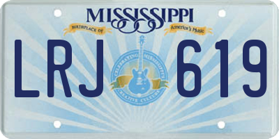 MS license plate LRJ619