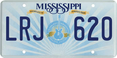 MS license plate LRJ620