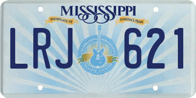 MS license plate LRJ621