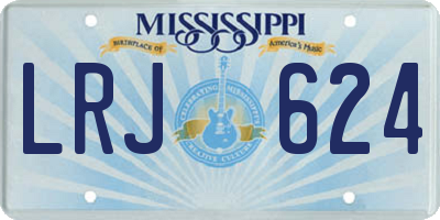 MS license plate LRJ624