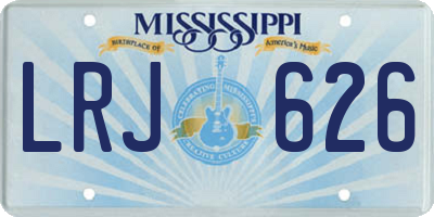 MS license plate LRJ626