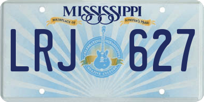 MS license plate LRJ627