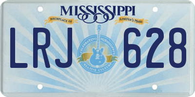 MS license plate LRJ628