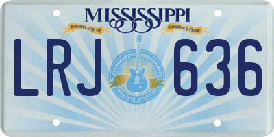 MS license plate LRJ636