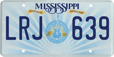 MS license plate LRJ639