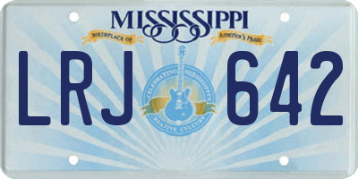 MS license plate LRJ642