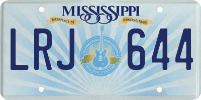 MS license plate LRJ644