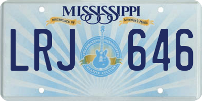 MS license plate LRJ646