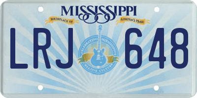 MS license plate LRJ648