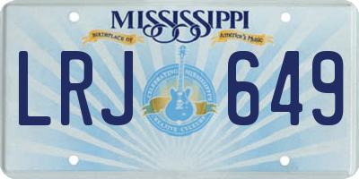 MS license plate LRJ649