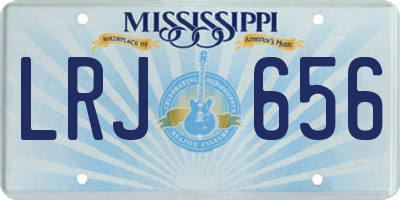 MS license plate LRJ656