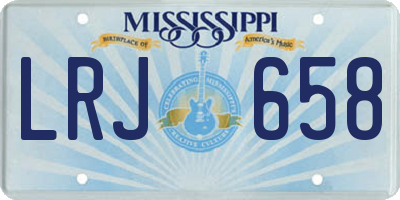 MS license plate LRJ658