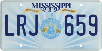 MS license plate LRJ659