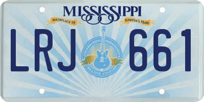 MS license plate LRJ661