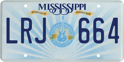 MS license plate LRJ664