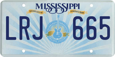 MS license plate LRJ665