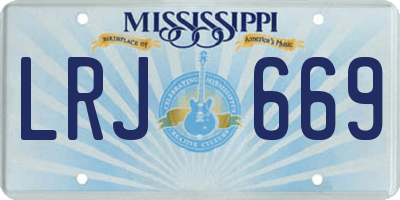 MS license plate LRJ669