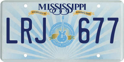 MS license plate LRJ677