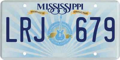 MS license plate LRJ679