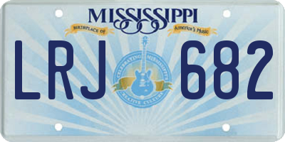 MS license plate LRJ682
