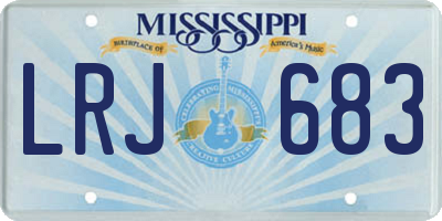 MS license plate LRJ683