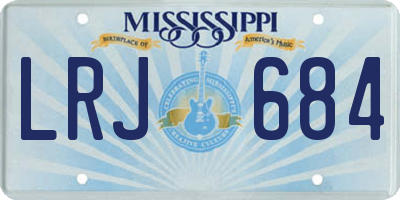 MS license plate LRJ684