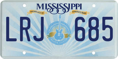 MS license plate LRJ685