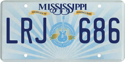 MS license plate LRJ686