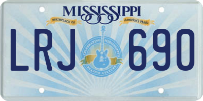 MS license plate LRJ690