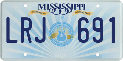 MS license plate LRJ691