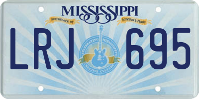 MS license plate LRJ695