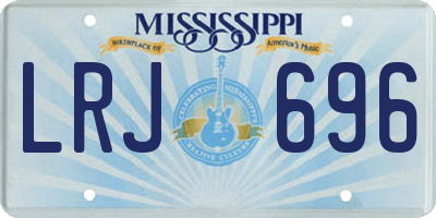 MS license plate LRJ696