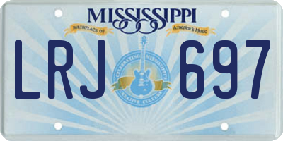 MS license plate LRJ697