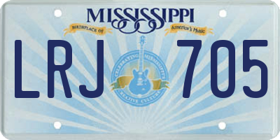 MS license plate LRJ705