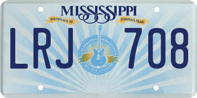 MS license plate LRJ708