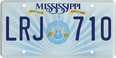 MS license plate LRJ710