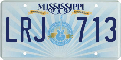 MS license plate LRJ713