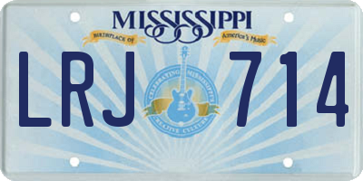 MS license plate LRJ714
