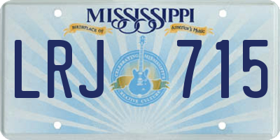 MS license plate LRJ715