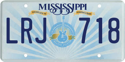 MS license plate LRJ718