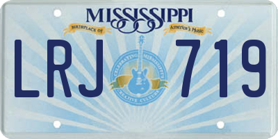 MS license plate LRJ719