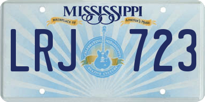 MS license plate LRJ723