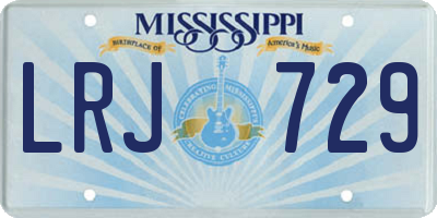 MS license plate LRJ729