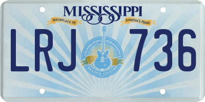 MS license plate LRJ736