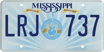 MS license plate LRJ737