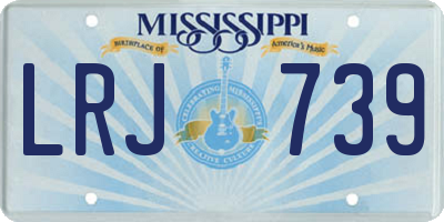 MS license plate LRJ739