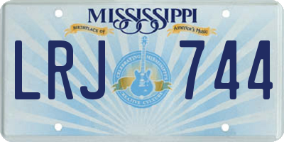 MS license plate LRJ744